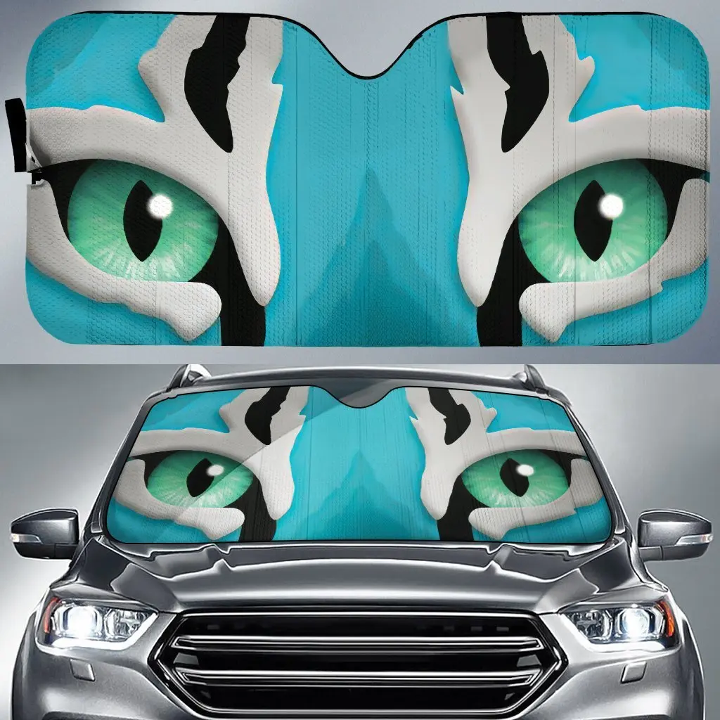 

Крутой 3D кошачий глаз мультяшный автомобильный солнцезащитный козырек для лобового стекла Защита от УФ складной солнцезащитный козырек для лобового стекла для оформления искусств