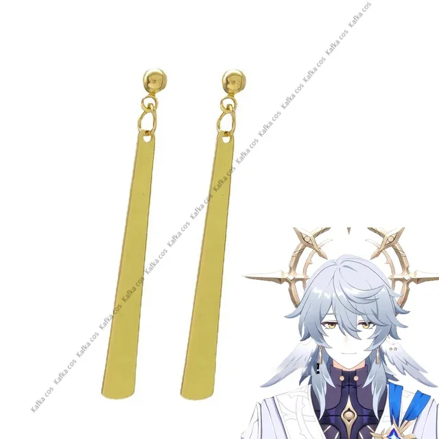 Cosplay Perücke Honkai Star Rail Blaue Haare Flügel Kopfschmuck Sängerin Halloween Party für Frauen Mädchen Requisiten 13