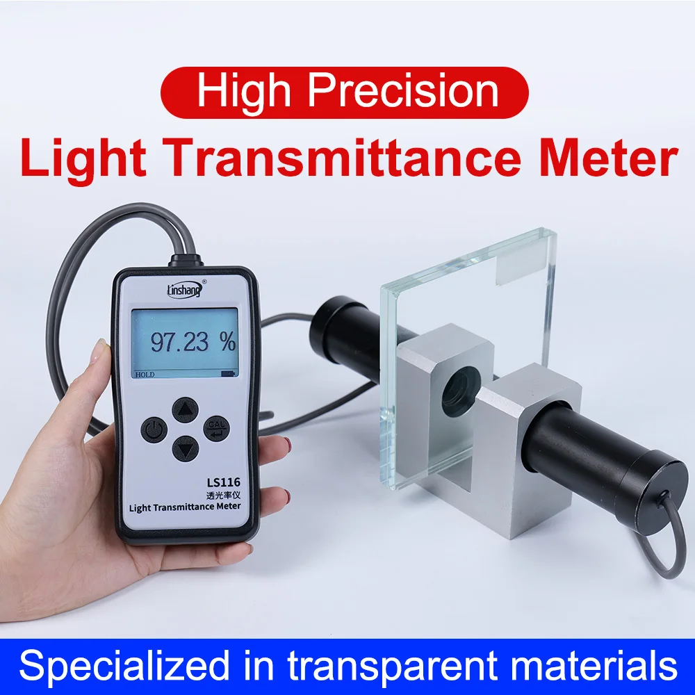 Visible Light Transmittance Meter Polycarbonate Laminated Glass Range: 0.001%-99.8% Parallel Light Path High Precision LS116