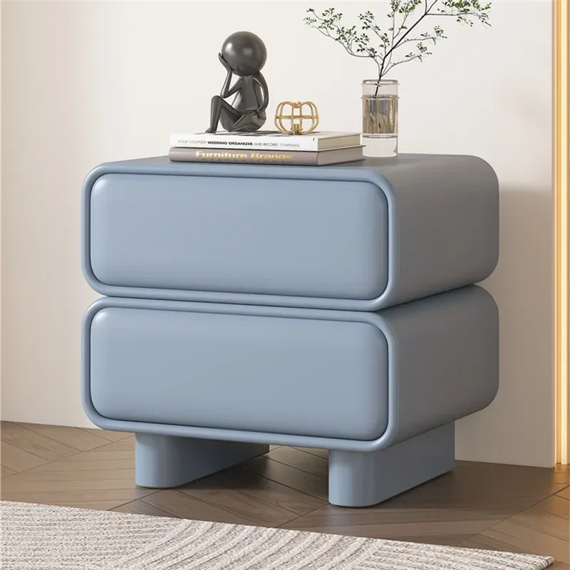 French Modern Soft Package High-end Light Luxury Creative Large-capacity Bedside Table Bedroom Home Drawer Storage Bedside Table