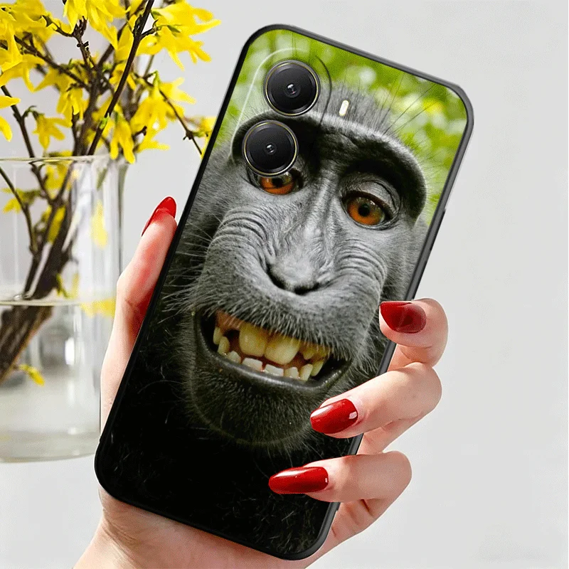 Silicone Phone Case with Monkey Meme Design