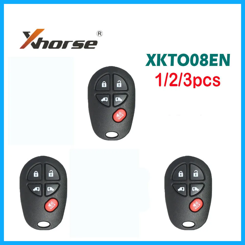 

1/2/3pcs Xhorse XKTO08EN Car Remote Key 5 Buttons for Toyota Universal Wire Remote Key for VVDI Mini Key Tool English Version