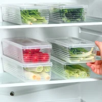 Boîtes de rangement pour réfrigérateur, cebolonnes, boîte fraîche, récipient alimentaire, stockage au froid, bac à légumes, organisateur de réfrigérateur scellé 5