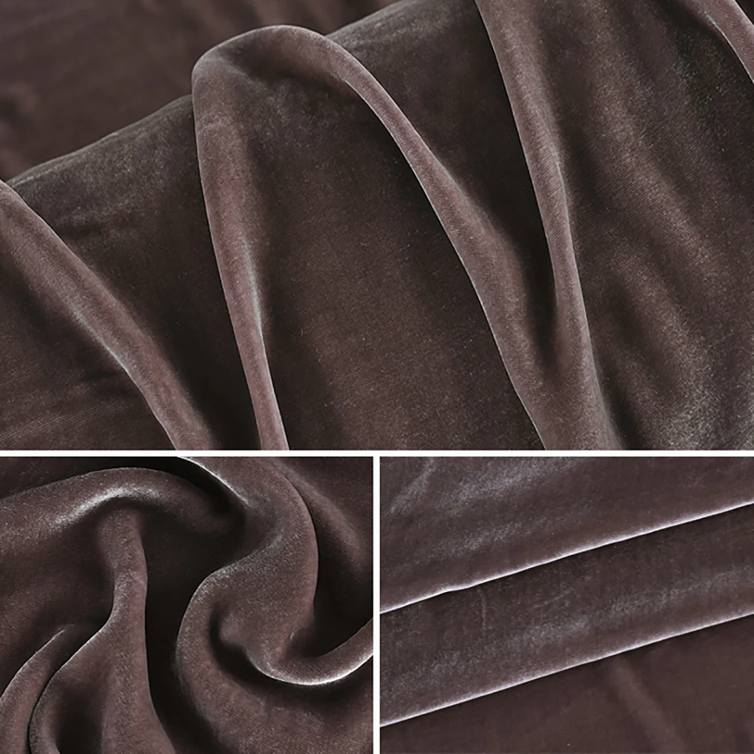 High-End Real Velvet Fabric Mulberry Silk Cloth Solid Color Silk Gold  Velvet Velvet Cheongsam Dress Clothing Fabric