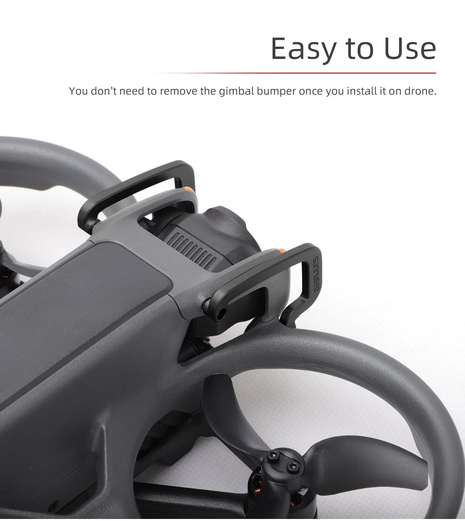 DJI Avata 2 알루미늄 합금 짐벌 보호 바는 최소한의 간섭과 최대의 구조적 탄력성을 위해 설계되었습니다.