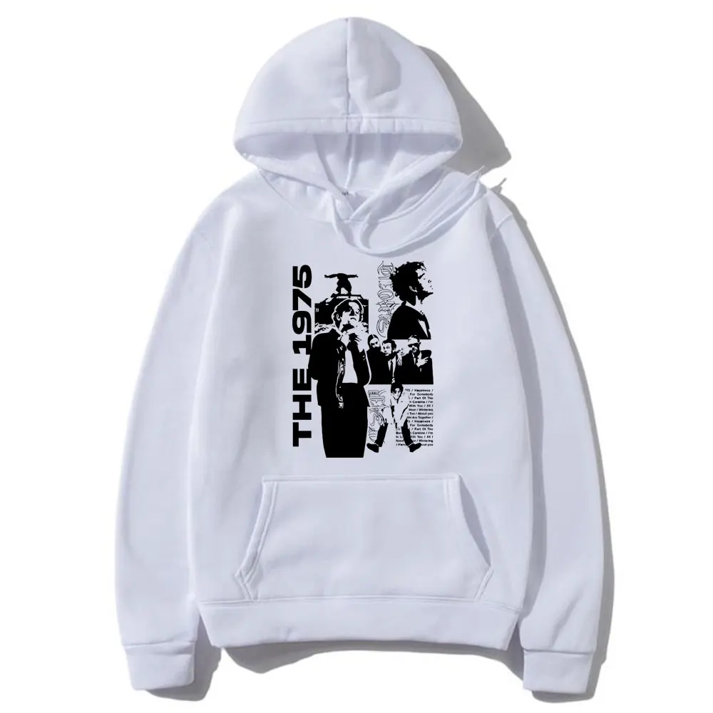 Rock Band The 1975 Being Funny in A Foreign Language Print Hoodie Matty Healy Graphic Pullover Indie Alternative Fashion Hoodies