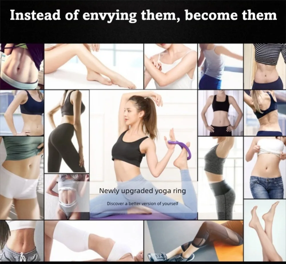 Faszien-Massage-Yoga-Ring: Trainingshilfe für Körperübungen, Pilates-Ring, Widerstandsunterstützung, Fitness-Tool für Frauen – Detail 3