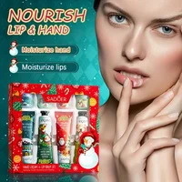 8PCS Christmas Moisturizing Anti-cracking Hand Cream and Lip Balm Combination Set,Hydrate,Moisturize Christmas Gift for Friends 1