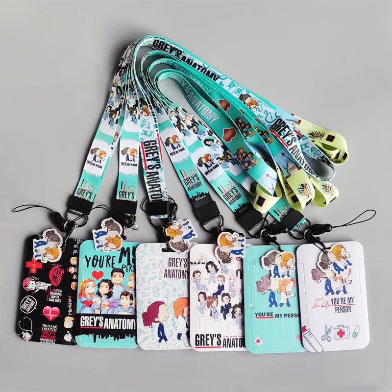 

New Grey's Anatomy TV Show Doctor Nurse Neck Strap Lanyards Keychain Holder ID Card Pass Hang Rope Lariat Lanyard Gifts