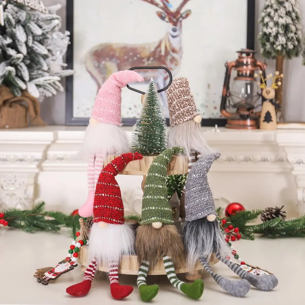 

Holiday Decor Gnome Doll Warm Christmas Gnome Festive Christmas Gnome Plush Dolls Adorable Faceless Decorations for Home