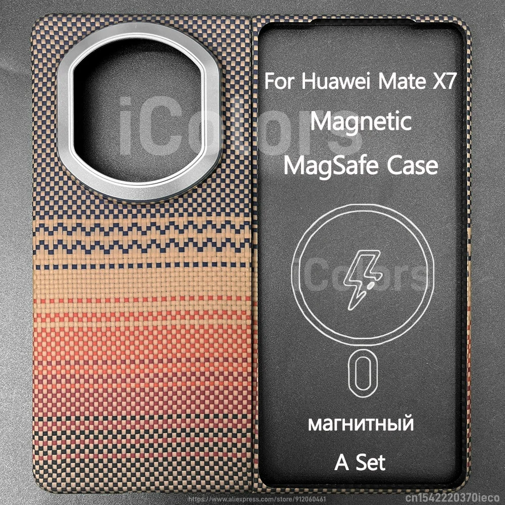 Ultra Thin Magnetic Aramid Fiber Protective Case - Carbon Fiber Design