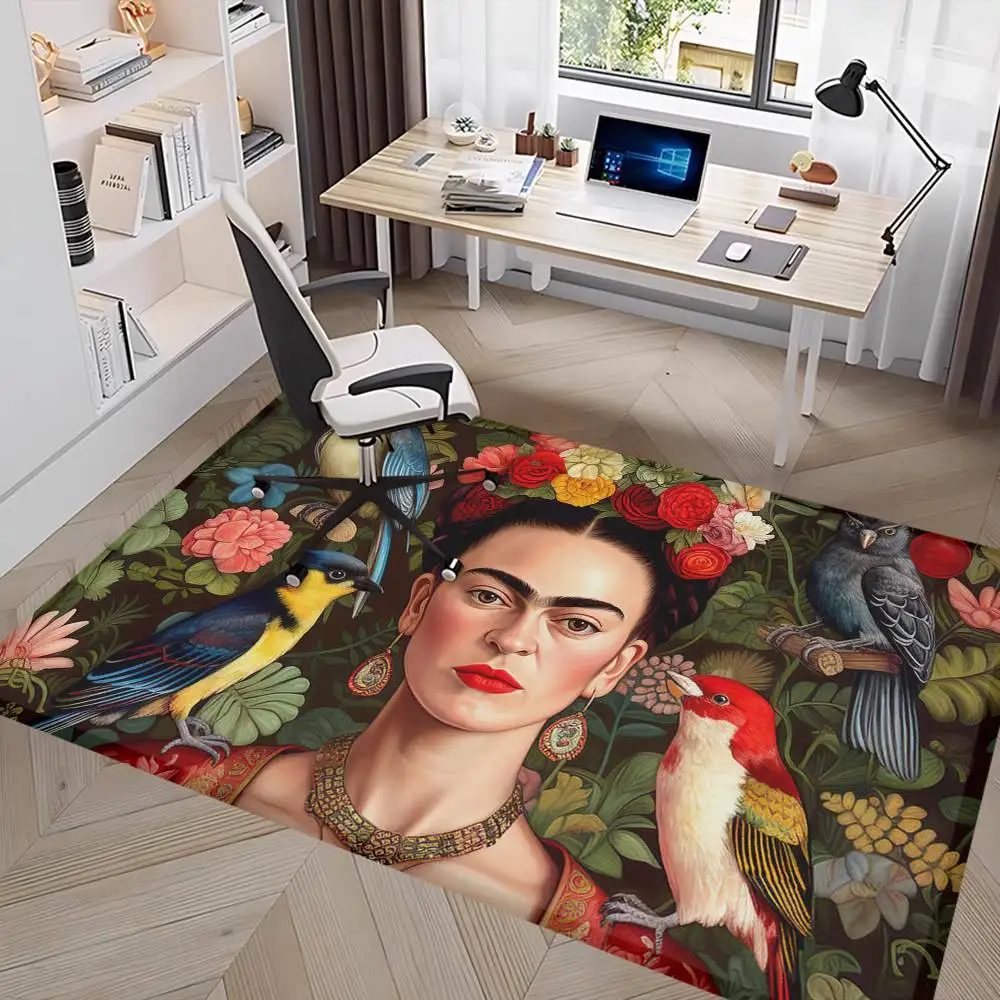 빈티지 아티스트 F-Frida K-Kahlo 도어 매트 어린이 방 침실 장식 발코니 미끄럼 방지 도어 매트 거실 도어 매트 지역 러그