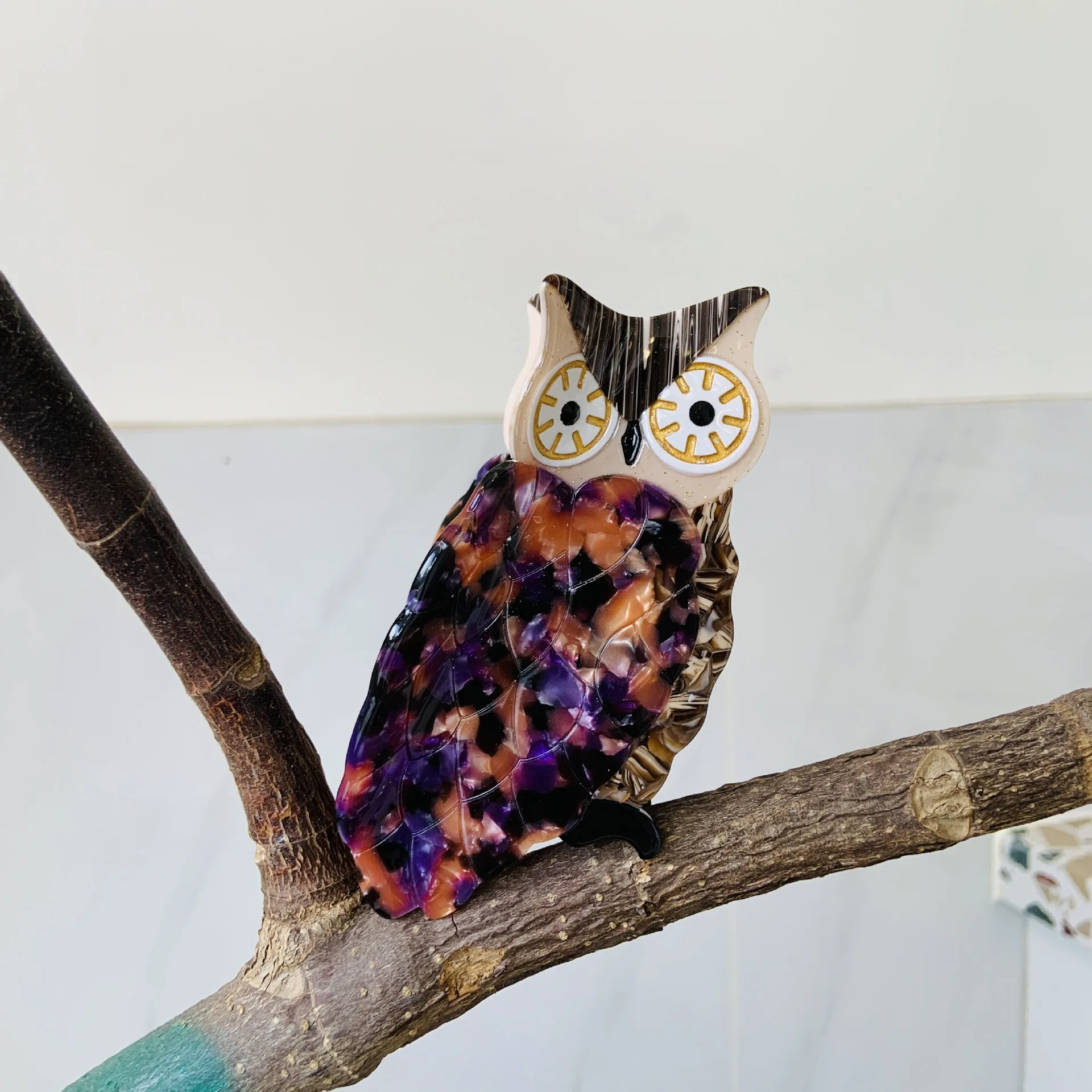 Damen-Clip, Vogel-Acetat-Clip, schwarzer Schwan-Clip, Leopardenmuster, Vogel, Tier, Papagei, Haar-Accessoires, einfache, lustige Hai-Clip-Mode_voghion.com