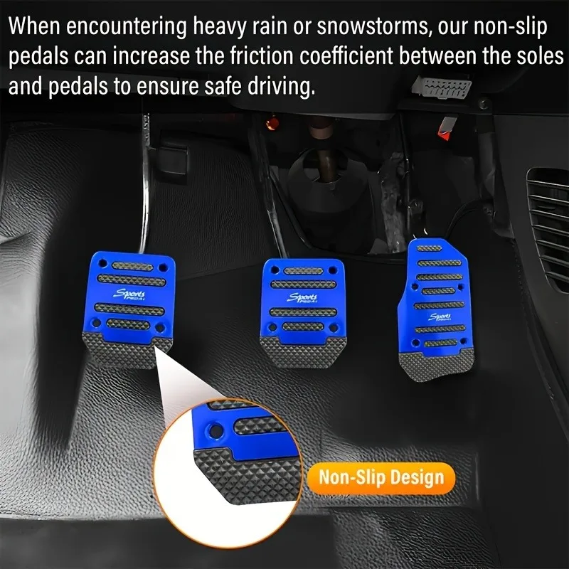 Universal Automatic/Manual Transmission Car Pedal Cover Set car accessories car pedals pedal cover stainless steel pedal cover