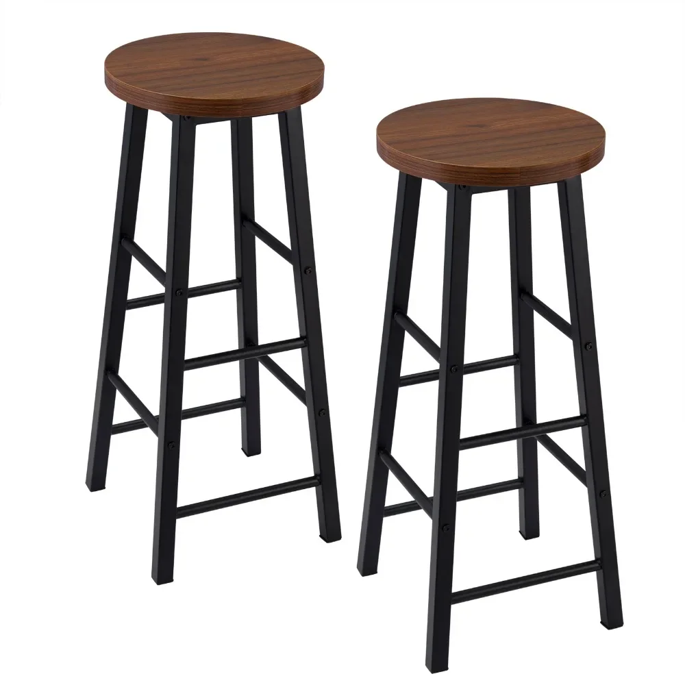 WOLTU 2 TEILE/SATZ Hohe Barhocker Bistro Thekenhocker Stabile Langlebige Stahlstruktur MDF Sitz Kaffee Esszimmerstuhl Dekor Hocker – Detail 7