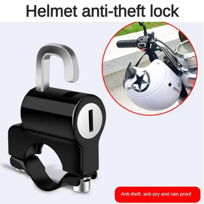 

Anti-theft Helmet Lock 22mm-26mm Handlebar Mount Motorcycle Electric Motorbike Universal Security Metal Lock Hook with Keys Set