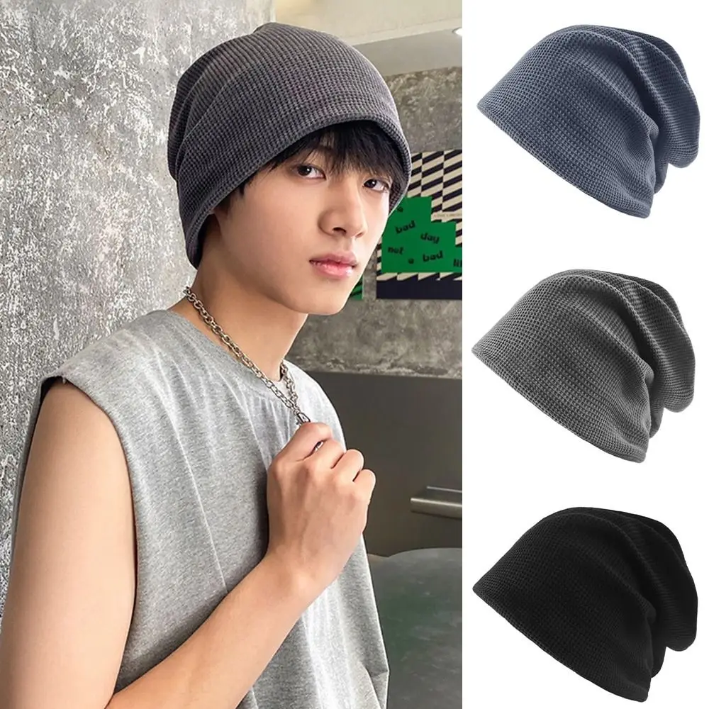 Casual Beanies for Men Women Fashion Soft Knitted Winter Hat Solid Color Hip-hop Bonnet Unisex Cap