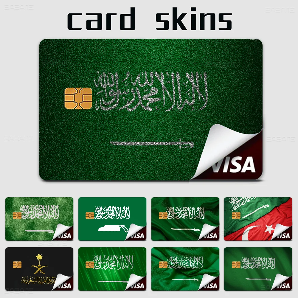 Kingdom of Saudi Arabia, the flag, different, anime, bank, credit cards, bus, pass, stickers, cool, decoration, set, waterproof st...