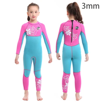 Kids Wetsuit for Boys Girls Children, Neoprene Full Wet Suits 3mm/2mm/2.5mm Long Sleeve Back Zip Toddlers/Youth Thermal Swimsut 1