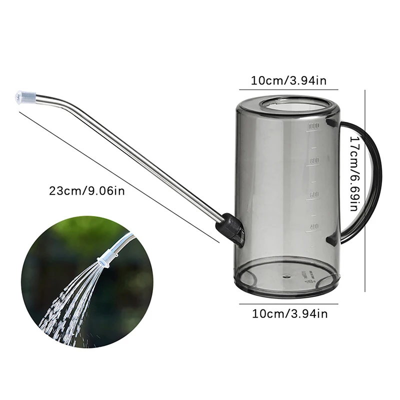 Watering Can Watering Pot Flower Watering Pot Gardening Watering Can Large Capacity Detachable Watering Kettle Household Stainless Steel Long Mouth Garden Lawn 1.5l Plastic