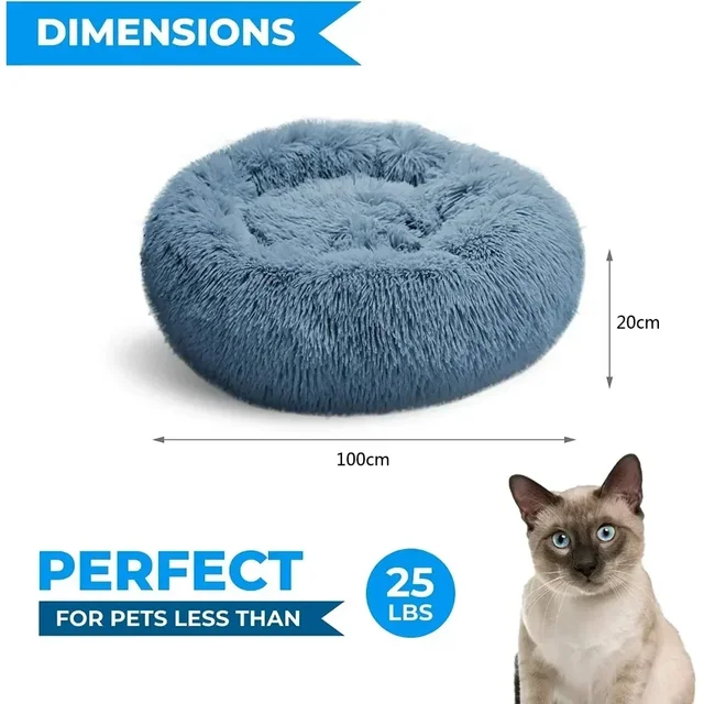 Round Plush Pet Bed 2