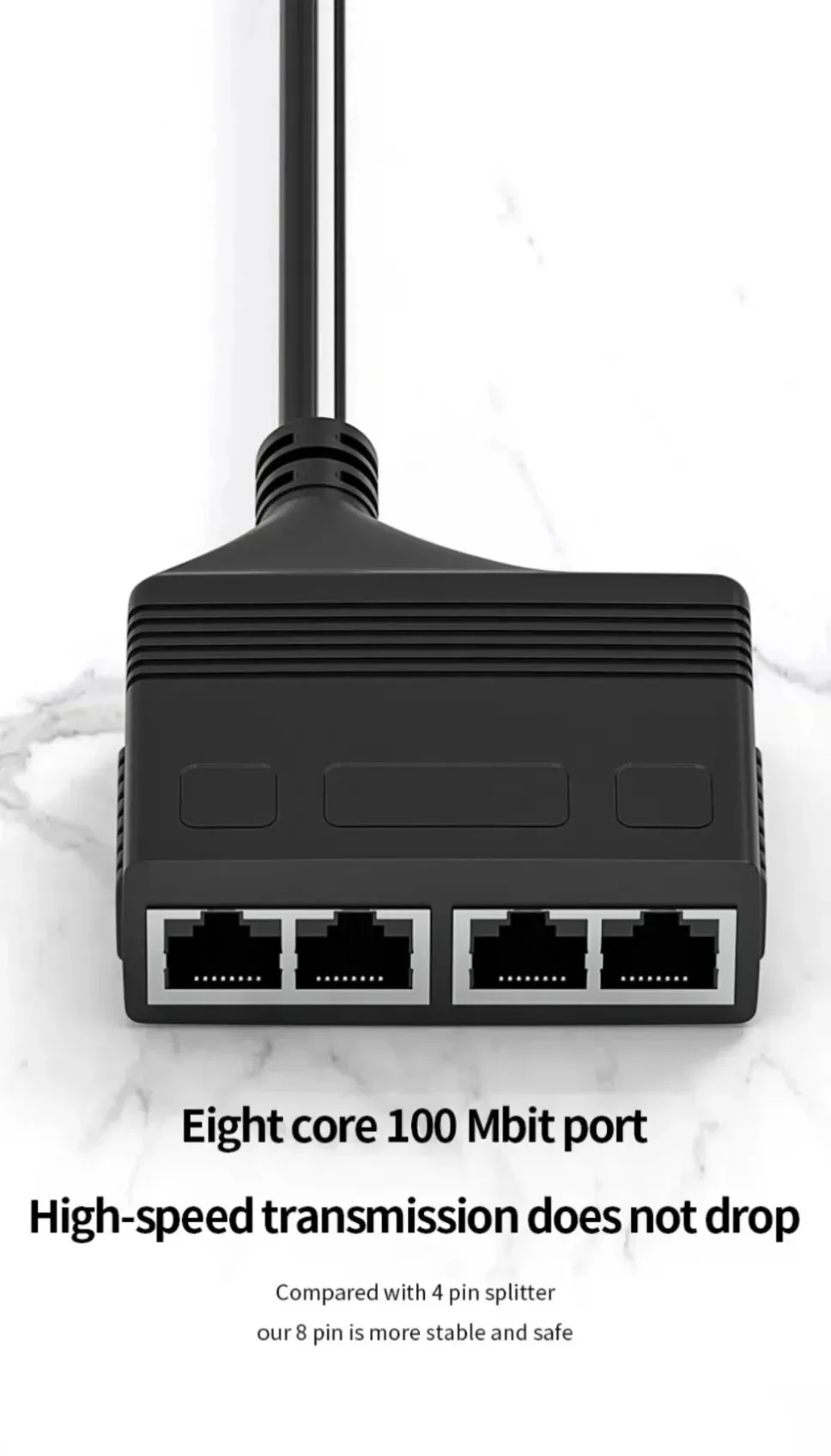 Adaptador extensor divisor de cabo de rede,