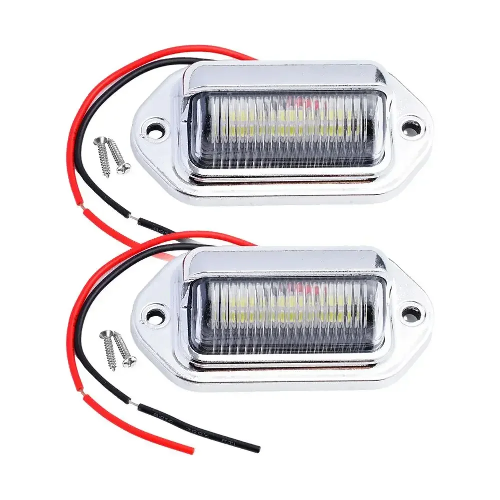 Waterproof White LED License Plate Light for Trucks and Trailers