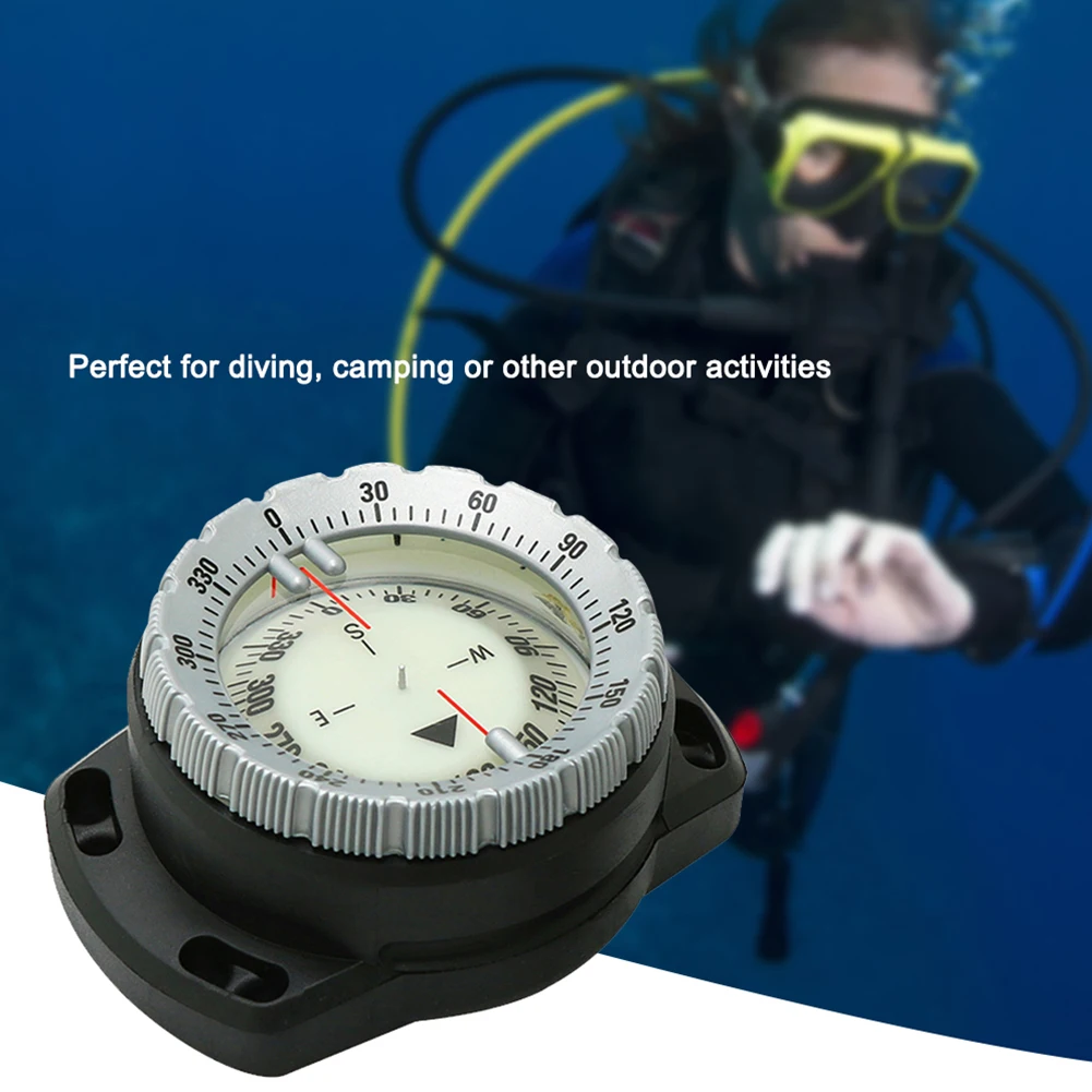 Waterproof Compass Navigation Compass Portable Compass Survival Compass 50m Portable Underwater Waterproof Luminous Dial Wrist Strap Compass For Diving Camping
