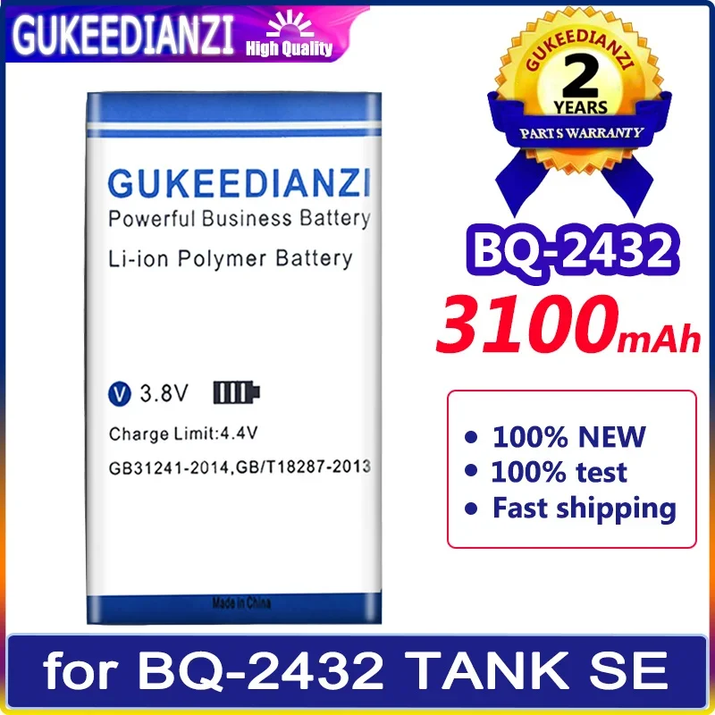 

GUKEEDIANZI Battery 3100mAh for BQ BQ-2432 BQ2432 for TANK SE Bateria