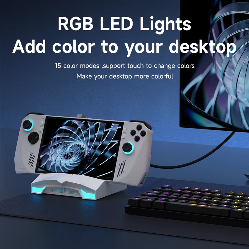 Hagibis ROG Ally/Steam Deck/스위치/OLED Dock 6 in 1 범용 도킹 스테이션(4K HDMI 2.5G RJ45 100W PD RGB 라이트 USB C 허브 포함)