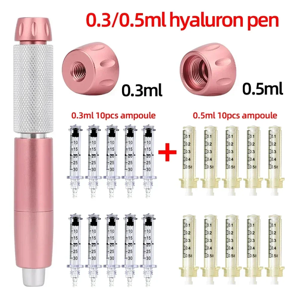 Adjustable Pressure 0.3/0.5ML Hyaluron Acid Pen Hyaluronic Acid Syringe Atomizer Facial Machine Reducing Blemishes Wrinkles