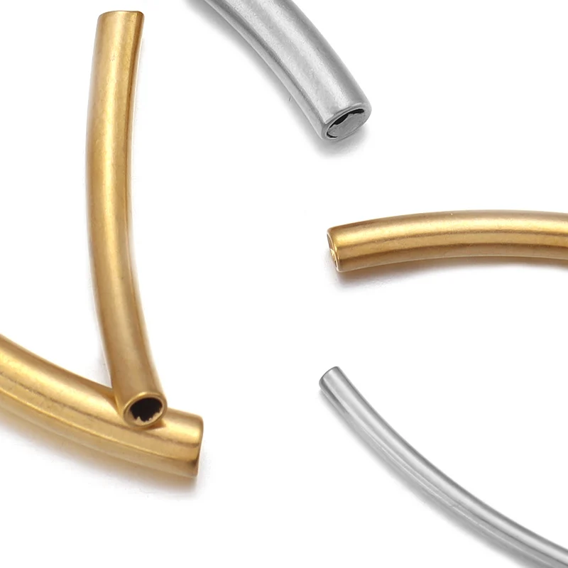 

Multi Size Stainless Steel Pipe Jewelry Making DIY Bracelet Necklace Connector Fashion Accessories Bending Tube