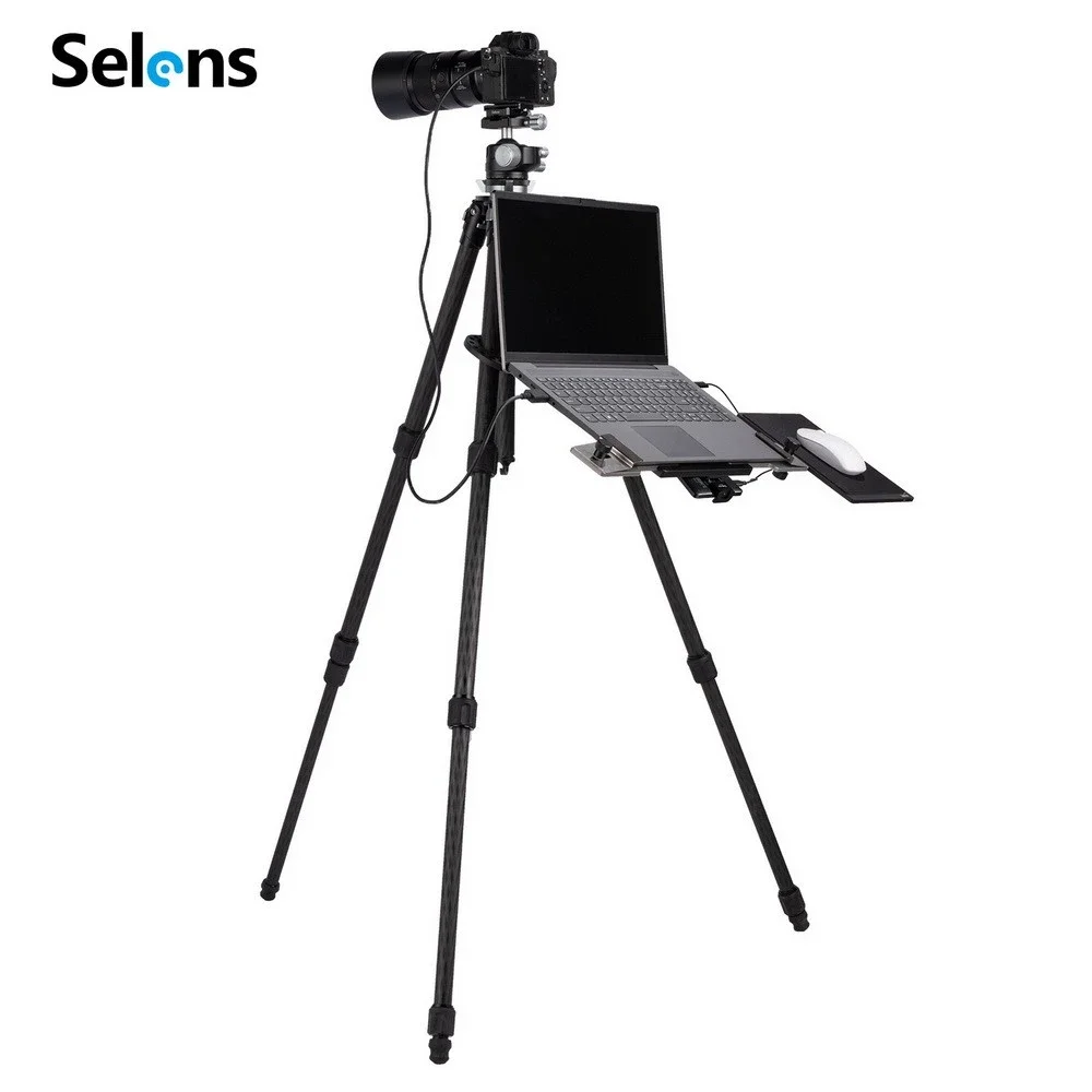 Selens Photography Notebook Portapallet Portatile 1/4 Vite Banco Da Lavoro Oversize Con Gancio Per Treppiede Antiscivolo Tappetino Per Mouse Per Suppo