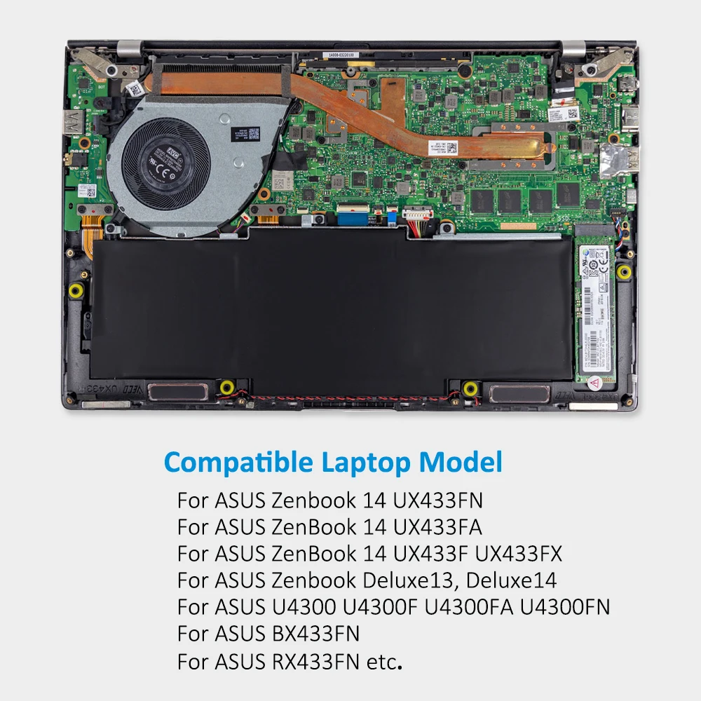 Bateria de Laptop para Asus Bx433fn Ux433fn2s Zenbook 14 Ux433f Ux433fa-a5046r 0b20003080000 4335mah Kingsener-c31n1811 - Imagem 6