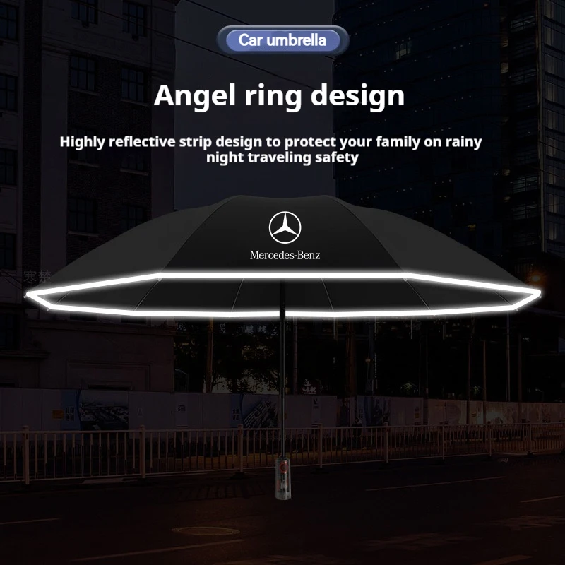 Mercedes-Benz A B C E S V R-Class A45 C43 CLA GLA GLB GLC SLK Car Fully Automatic Reflective Sun Umbrella Folding Sunshade car windshield sunshade