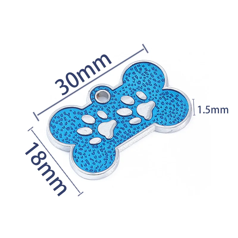 Pet ID Tags Engraving Name Metal Bone Shap Anti-lost Pendant Puppy Decorations