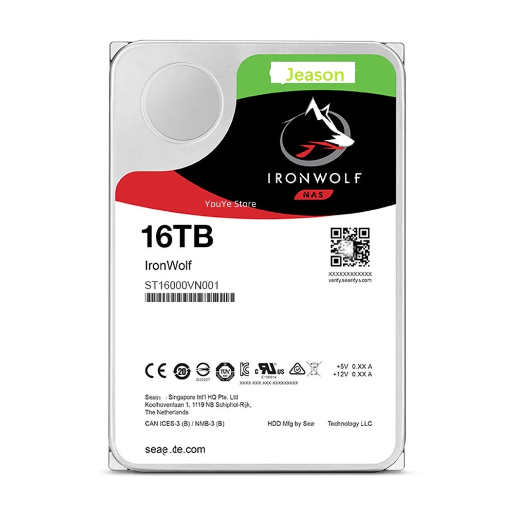 

NEW IronWolf NAS 16TB 3.5" SATA 6Gb/s 7.2K HDD ST16000VN001