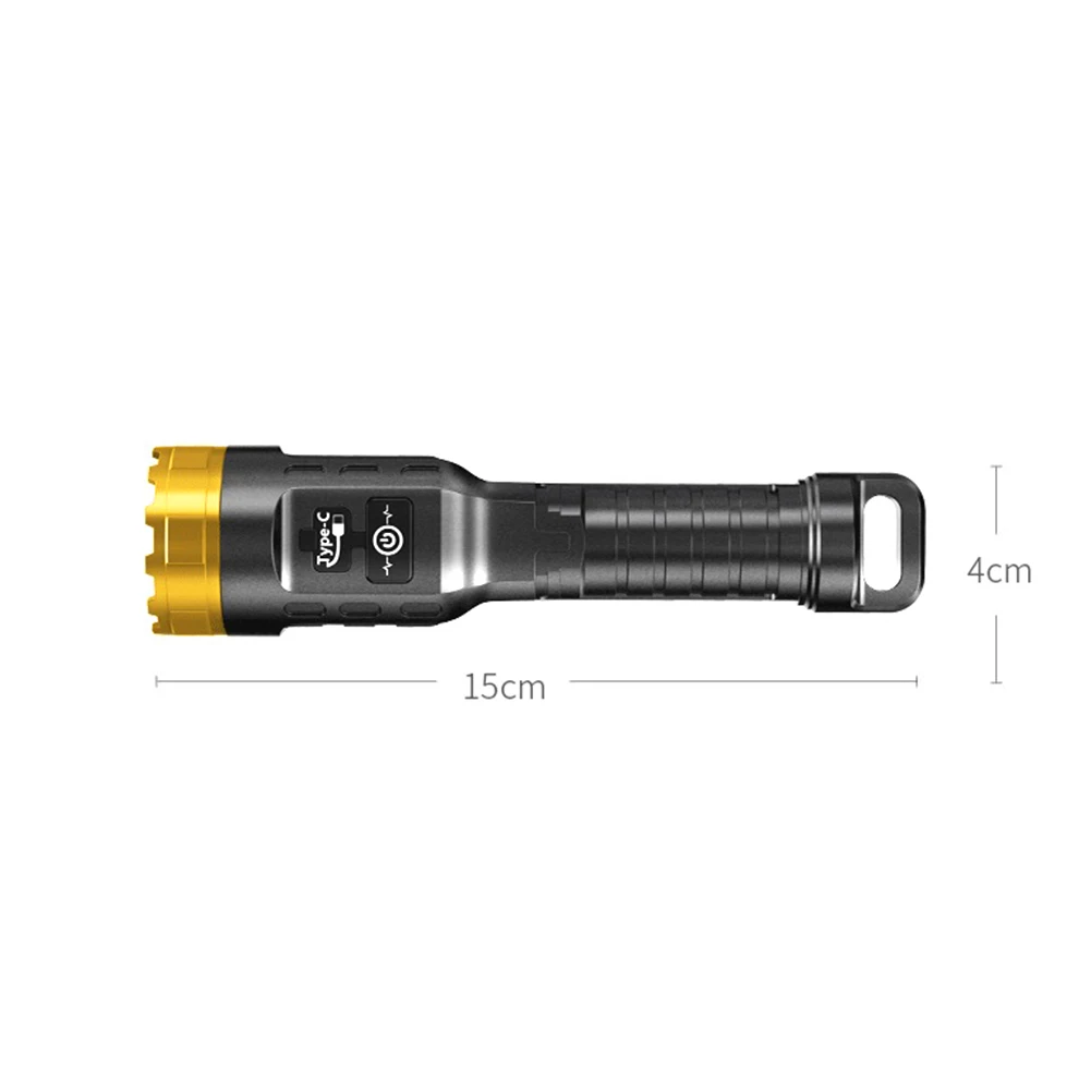 LED 손전등 밝은 300LM USB 충전식 방수 토치 램프 캠핑 하이킹 모험 토치 야외 도구