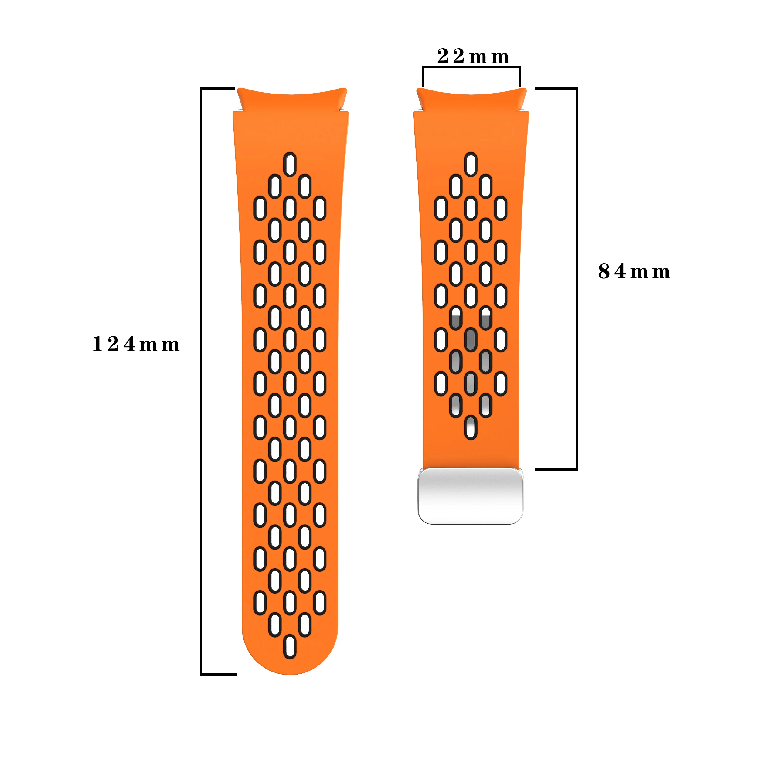 Magnetic Buckle Silicone Strap with Seamless Design