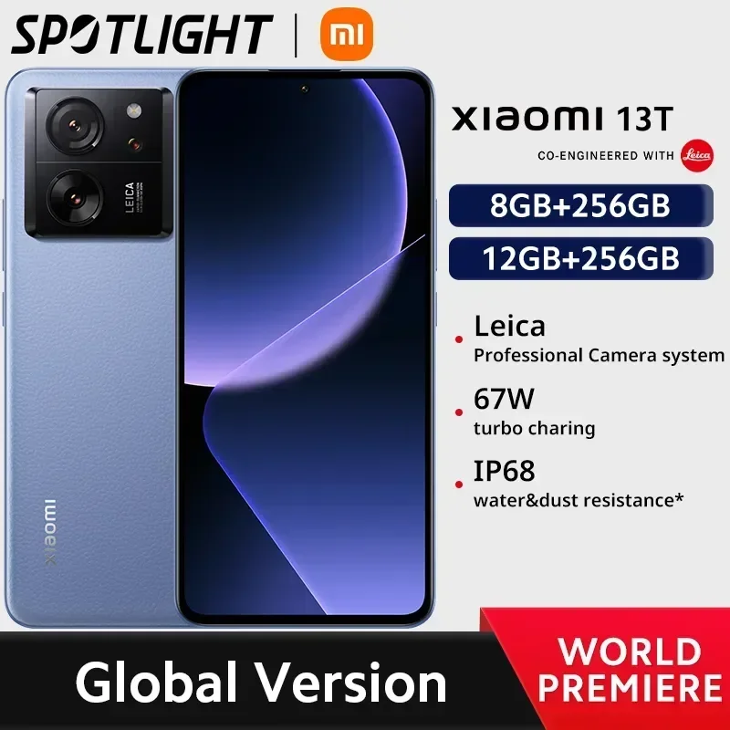 [World Premiere] Global Version Xiaomi 13T Pro 5G 12GB 256GB 50MP Leica  Camera 144Hz AMOLED Display 5000mAh Battery IP68