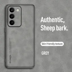 Luxury Skin Feel Leather Phone Case - Hard Protective Cover, Slim Design for Realme Note 80 (GRAY)