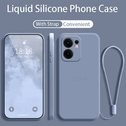 Custodia per telefono in silicone liquido originale con lanyard - Grip e protezione migliorati