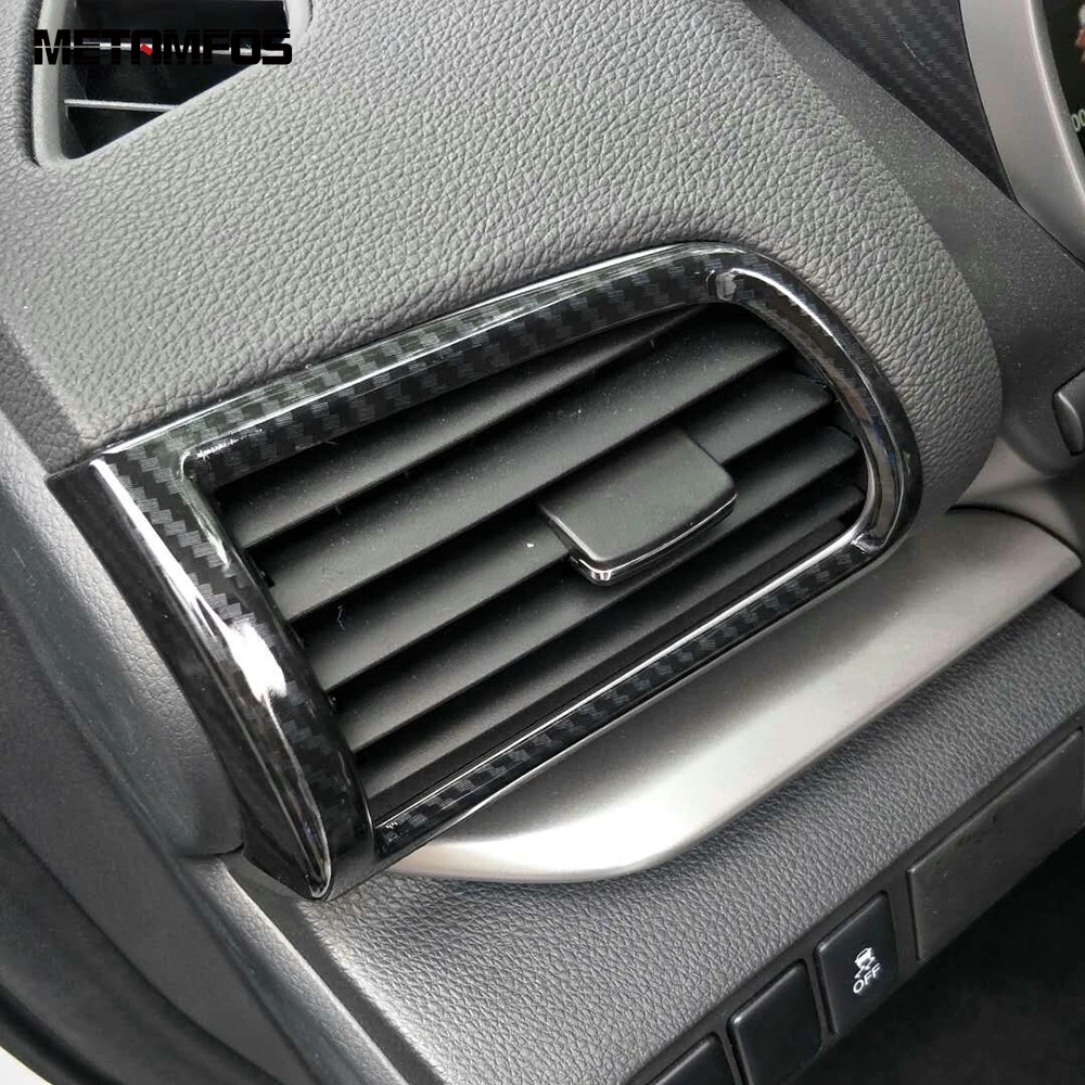 

Для Mitsubishi Eclipse Cross 2017-2021 2022 углеродное волокно, боковая Передняя Крышка вентиляционного отверстия, отделка, стикер, аксессуары, Стайлинг автомобиля