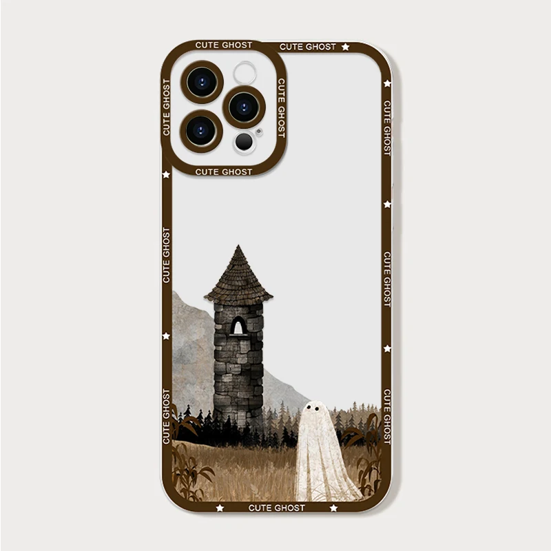 Cute Cartoon Little Ghost Clear Soft Phone Case