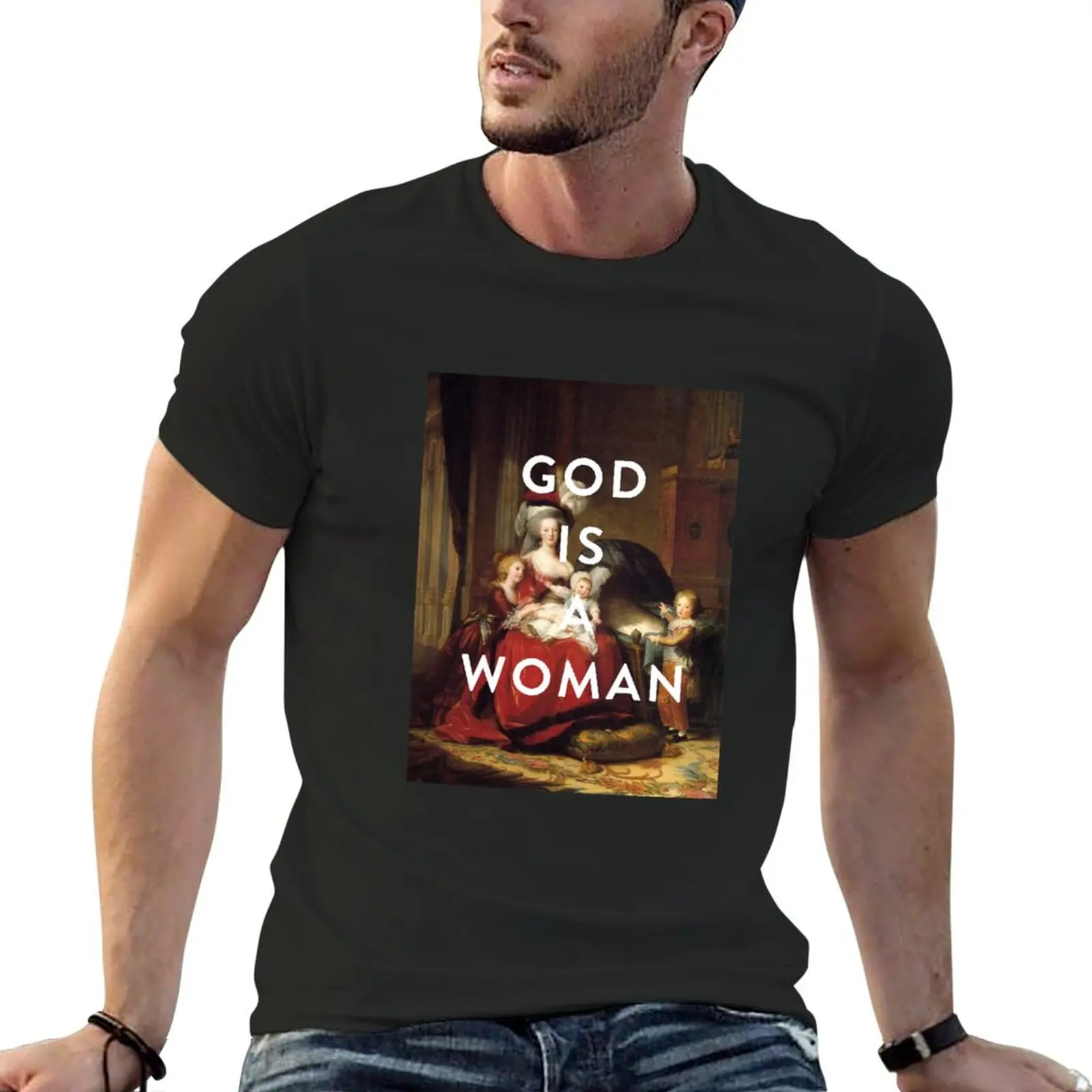 

Женская футболка GOD IS A с коротким рукавом, графические футболки, простые мужские футболки