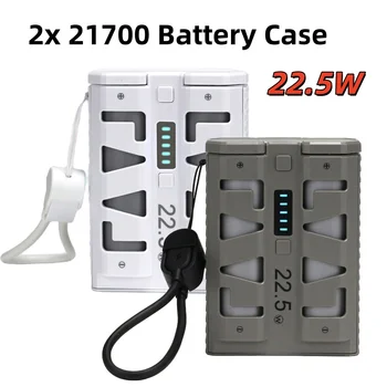 Kit Fai-da-Te per Power Bank Portatile, Ricarica Rapida 22.5W, Custodia per 2 Batterie 21700, Scatola di Alimentazione d'Emergenza