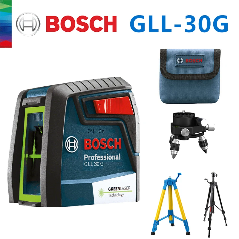 BOSCH-Laser-Level-GLL30G-Vertical-Horizontal-Green-Light-High-Precision ...