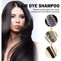 Shampooing de coloration instantanée 3 en 1, changement de couleur des cheveux gris à noir, couleur noire naturelle pour hommes et femmes, teinture capillaire, nourrissant en profondeur 5