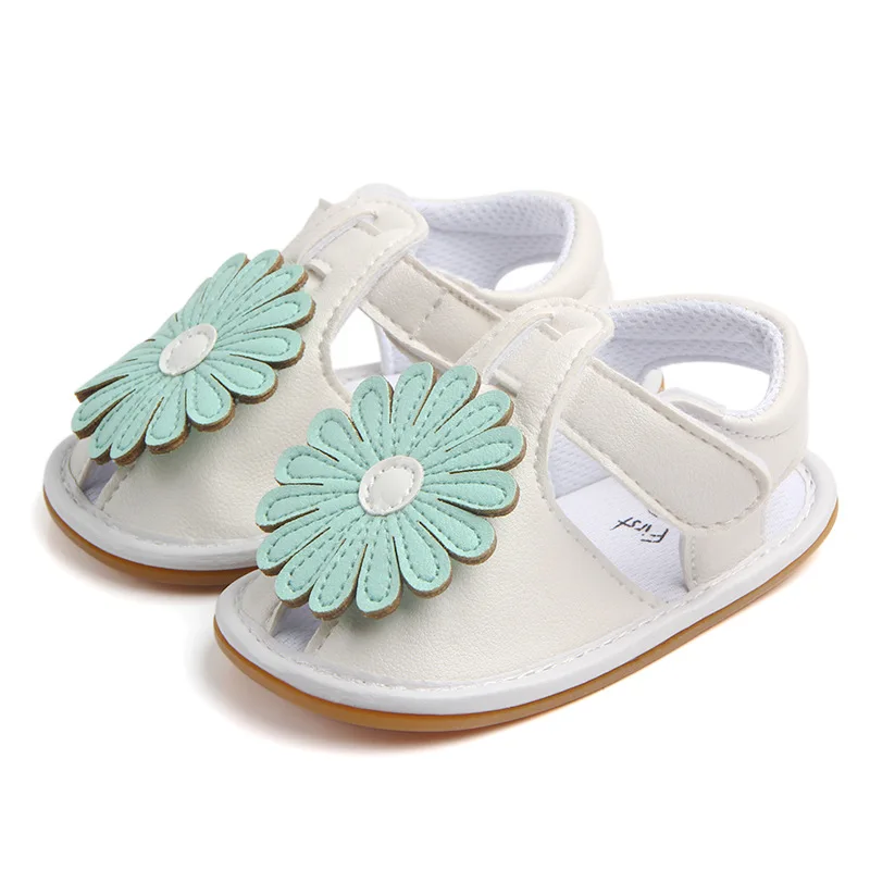 Newborn Baby Girls Sunflower Summer Shoes Sandals First Walkers Shoes Flowers Casual Soft Sole Sandals Toddler Walking Shoes 5