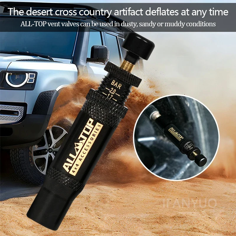 Dégonfleur De Pneu Rapide - Kit De Valve Réglable - 4 Pièces 4 X 4